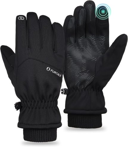 FURTALK Winter Gloves for Men Women Waterproof Windproof Cold Weather Touchscreen Warm Ski Snow Fleece Lined