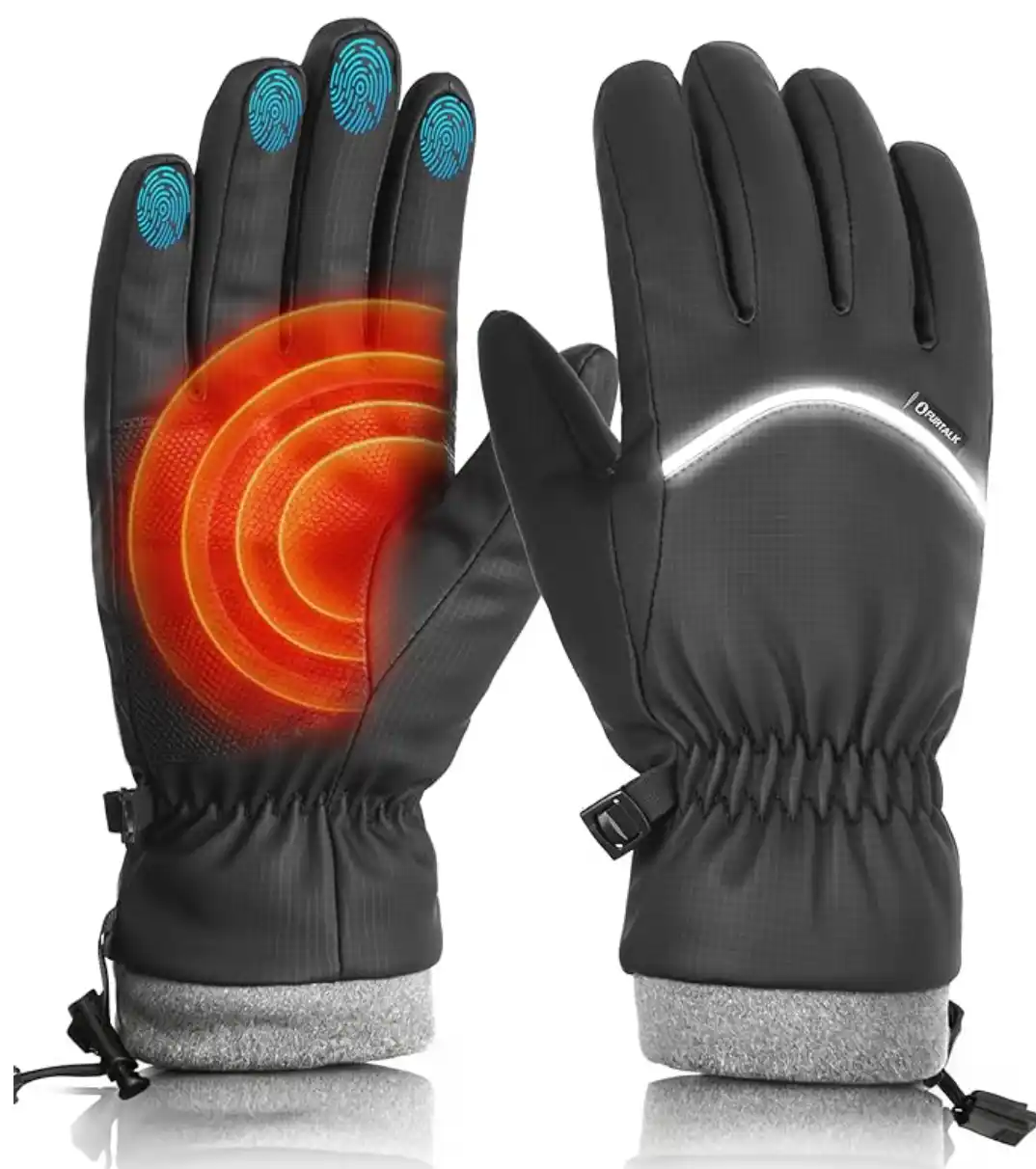 1_副本 FURTALK Winter Gloves for Men Women Windproof Water-Resistant Cold Weather Full Touchscreen Warm Ski Snow Fleece Lined - Image 1