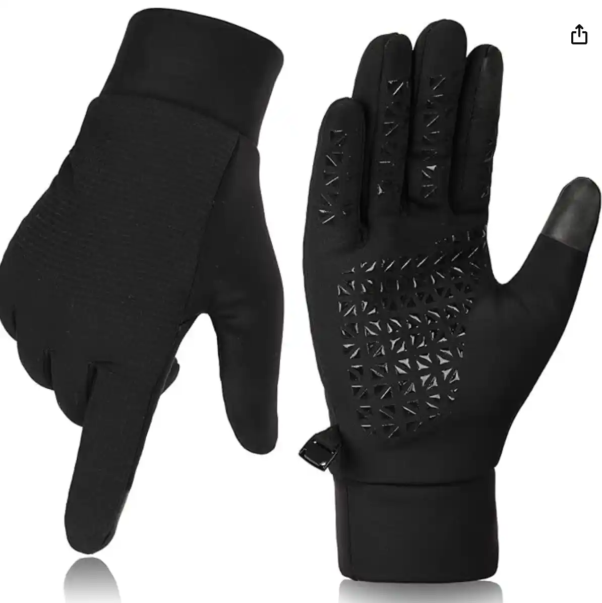1_副本 FURTALK Lightweight Gloves for Men Women with Spliced Design Cool Weather Anti-Slip Running Cycling Driving Warm Fleece Lined - Image 1