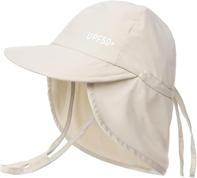519Xo8KMM7L._AC_SX679 FURTALK Baby Sun Hat with Neck Flap UPF 50+ Adjustable Baby Boys Girls Summer Beach Hat for Traveling Swim Hat - Image 1