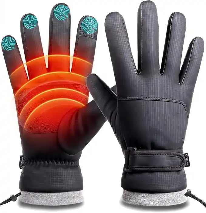 5_副本 FURTALK Winter Gloves for Men Women Adjustable Wrist Windproof Water-Resistant Cold Weather Full Touchscreen Ski Snow Fleece Lined - Image 1