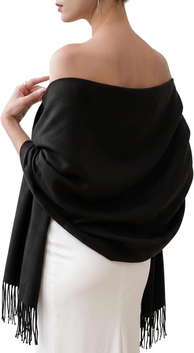 61-Zwx9mUYL._AC_SX679 FURTALK Pashmina Shawl Wraps for Women Evening Dresses Blanket Scarves Fashion Scarf Wedding Gifts - Image 1