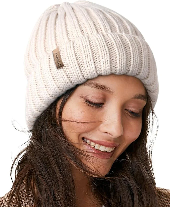 71KpGGJEXfL._AC_SX679 FURTALK Winter Hats for Women Fleece Lined Beanie Knit Chunky Womens Snow Cap - Image 1