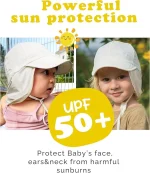 FURTALK Baby Sun Hat with Neck Flap UPF 50+ Adjustable Baby Boys Girls Summer Beach Hat for Traveling Swim Hat - Image 3