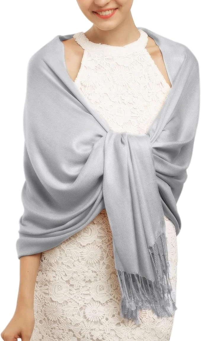 71mps1AIECL._AC_SX679 FURTALK Pashmina Shawls and Wraps for Evening Dress Women's Scarf Wedding Bride Bridesmaid Gifts Winter Scarves - Image 1