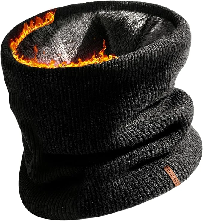 81Hs4CBC8LL._AC_SX679 FURTALK Winter Neck Warmer Men Ski Neck Gaiter Scarf For Men Women Thick Warm Fleece Windproof Scarves - Image 1